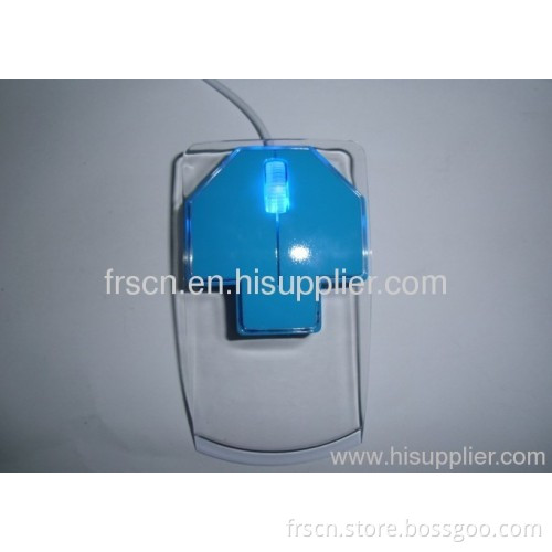 Newest Design Wired Optical Usb Led Light Crystal Mouse 
